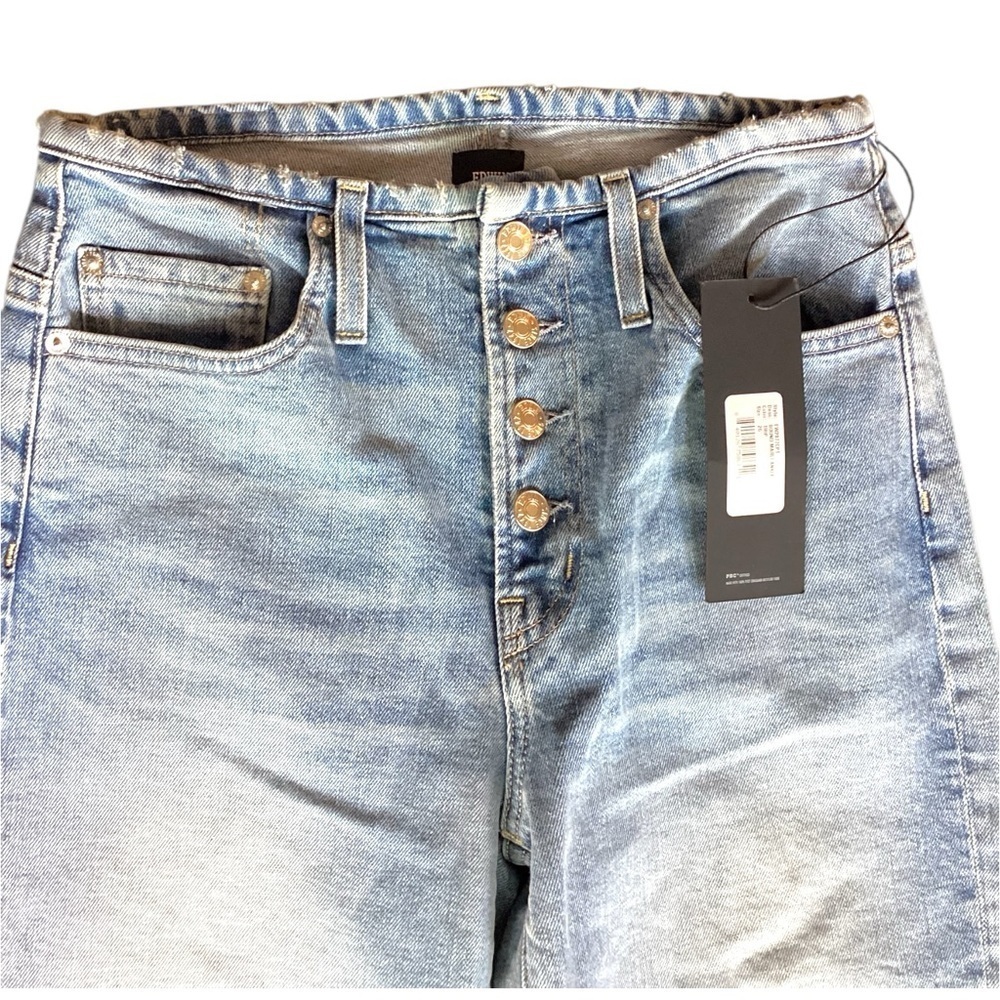 New ▶️ FREE PEOPLE ◀️ Edwin Marli Ankle Mid Rise Cropped Wide Leg Jeans Size 26 - Picture 6 of 13